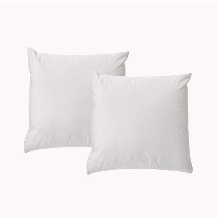 Renee Taylor Poly Velvet Printed Cushion filled 50 x 50 Cms  Glacier Gray- Twin Pack