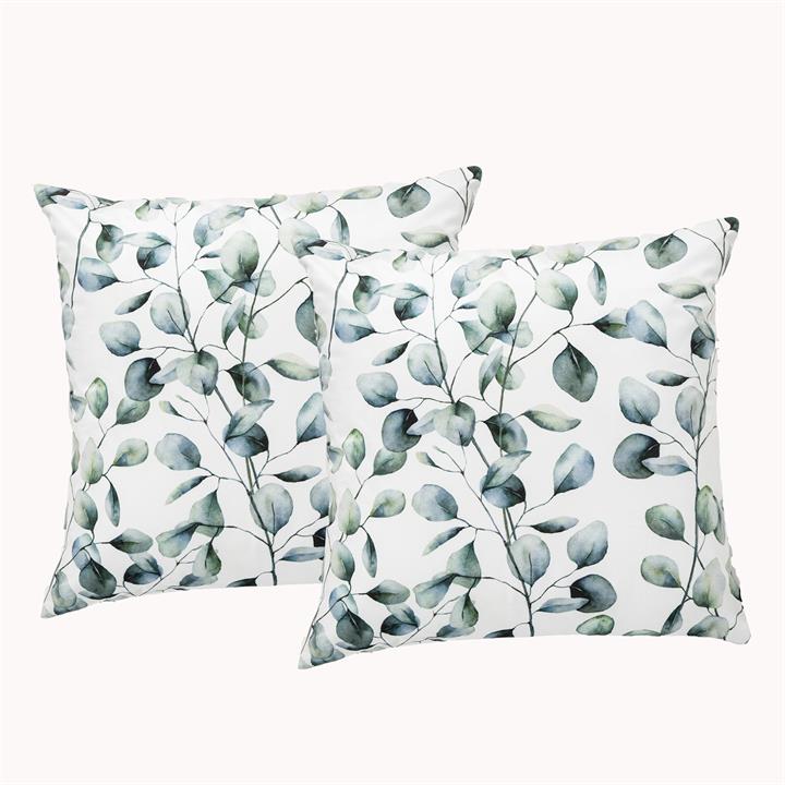 Renee Taylor Poly Velvet Printed Cushion filled 50 x 50 Cms  Willow- Twin Pack