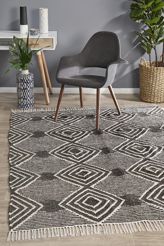 Rhythm Dance Charcoal Rug 320X230cm