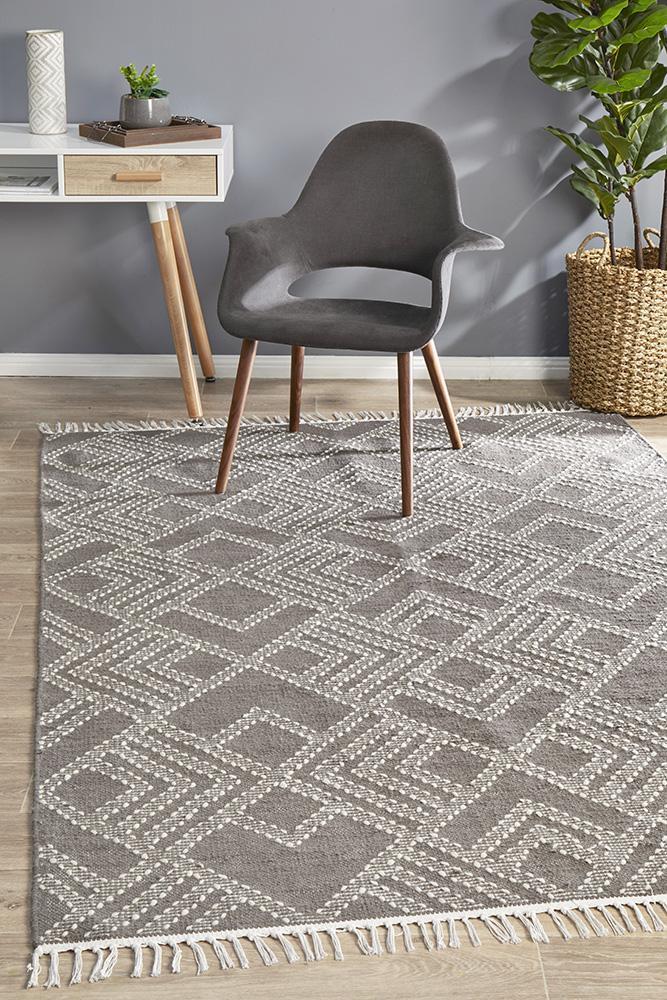 Rhythm Symphony Grey Rug 225X155cm