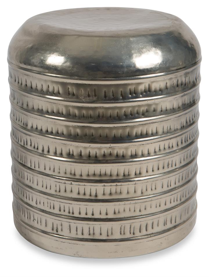 Ribbed Iron Bullet Stool