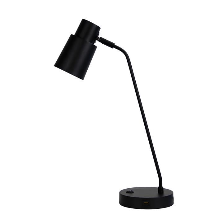Rik Desk Lamp With Usb Black