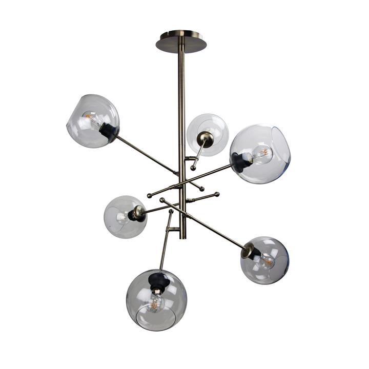 Ripley.6 Six Light Pendant Antique Brass