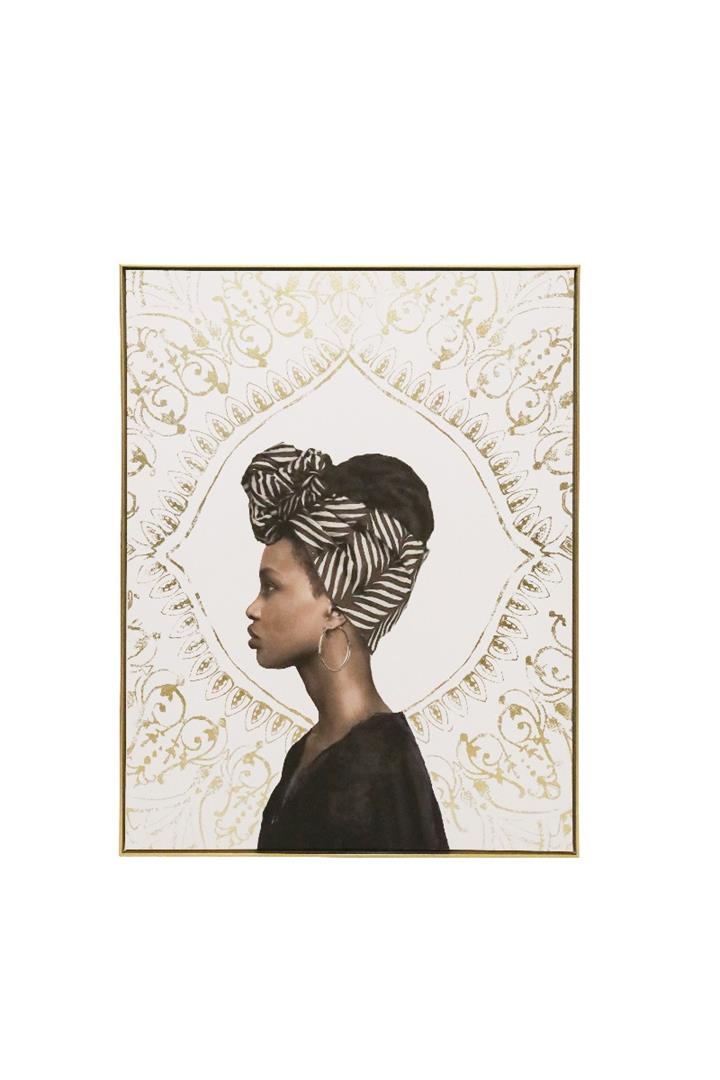 Roar Canvas Print W Foil - Gold Frame 120X90Cm