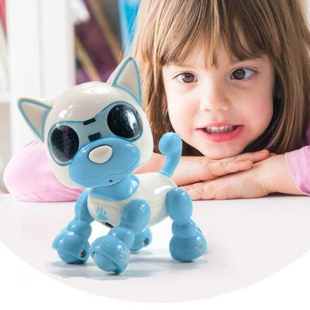 Robot Puppy Touch Sense Sound Recording LED Eyes Interactive Col. Sky Blue