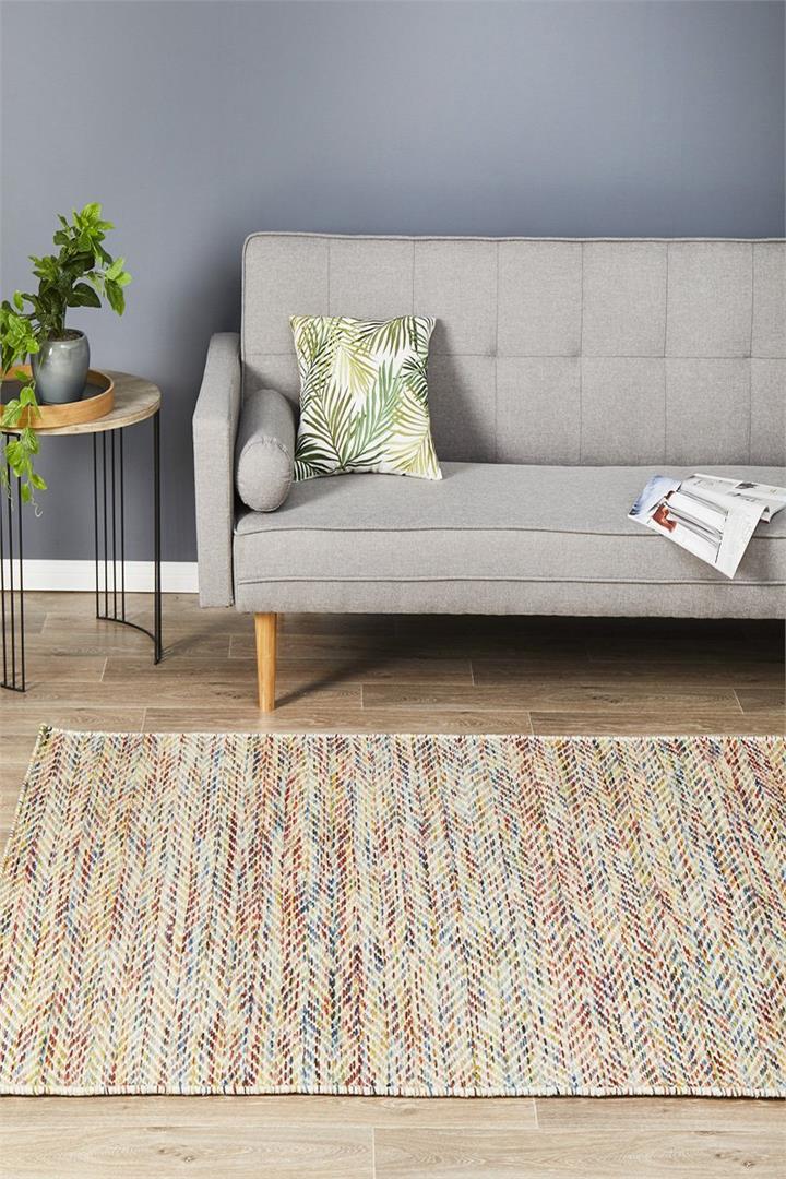 Roland Herringbone Multi Coloured Rug 320x230cm
