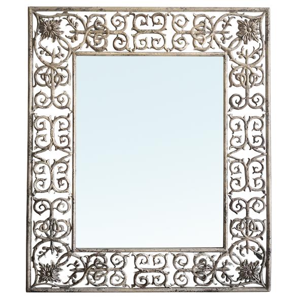 Romantique Rectangular Metal Mirror