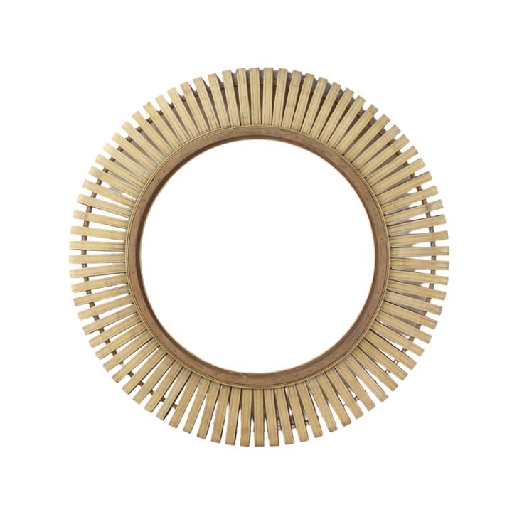 Round Bamboo Mirror - Natural
