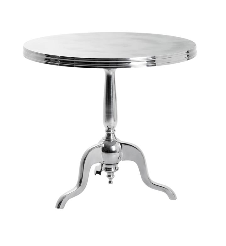 Round Pure Aluminium Dining Table, Silver