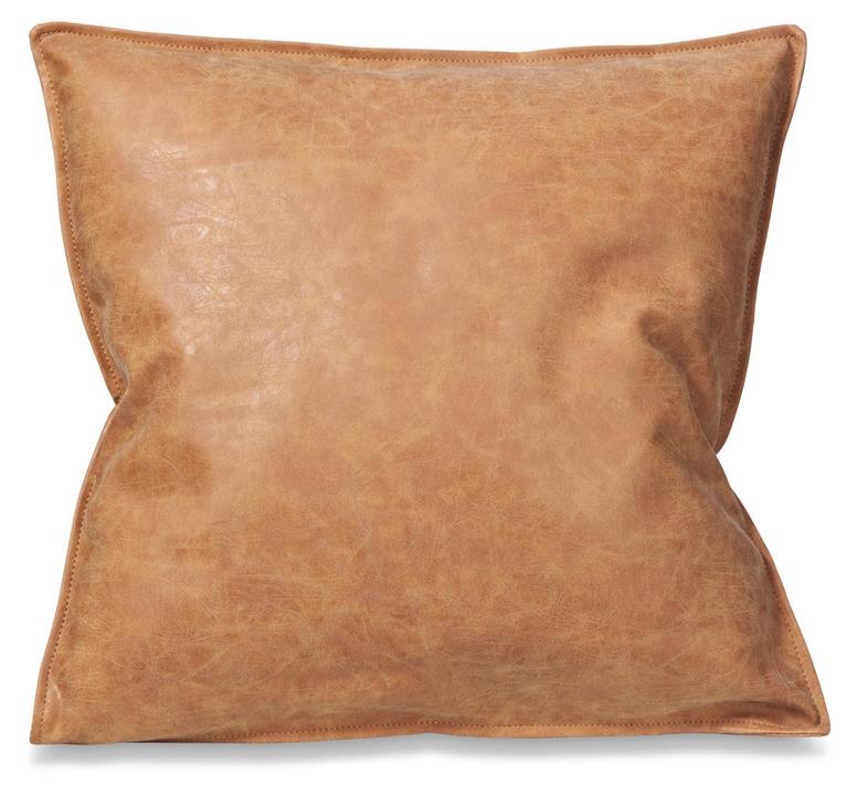 Rover Tan Faux Leather Cushion 45x45 - Tan