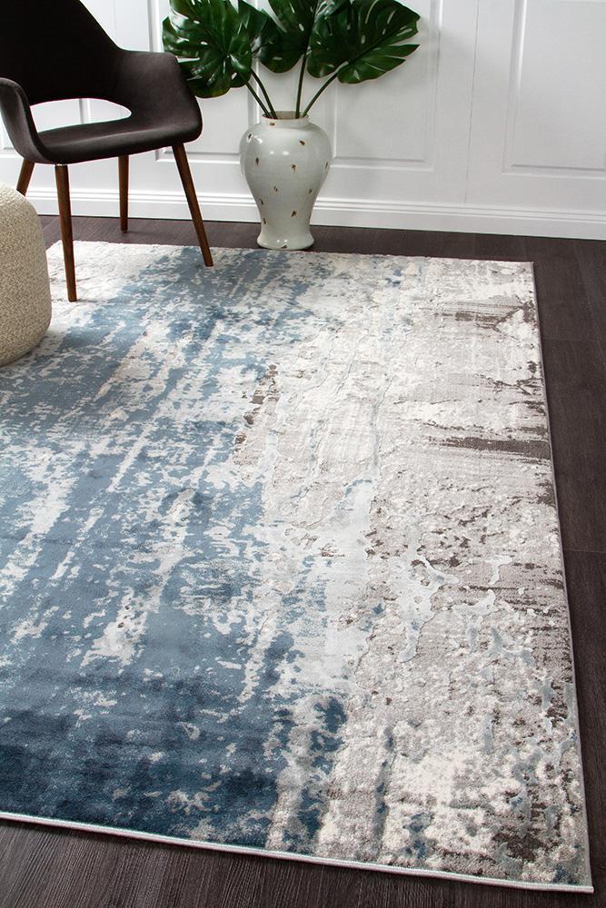 Roxana Distressed Timeless Rug Blue Grey White 290X200cm