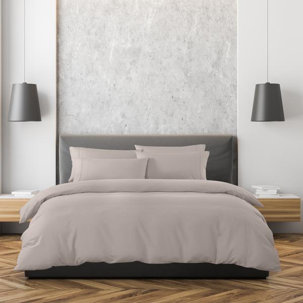 Royal Comfort 1500TC Cotton Rich 6 Piece Complete Bedding Set Queen - Stone