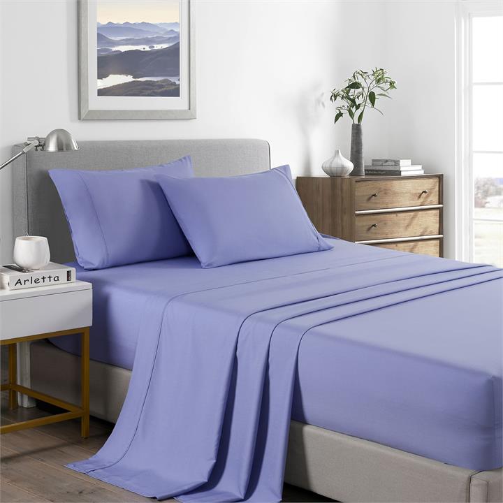 Royal Comfort Bamboo Cooling 2000TC Sheet Set - Double-Mid Blue