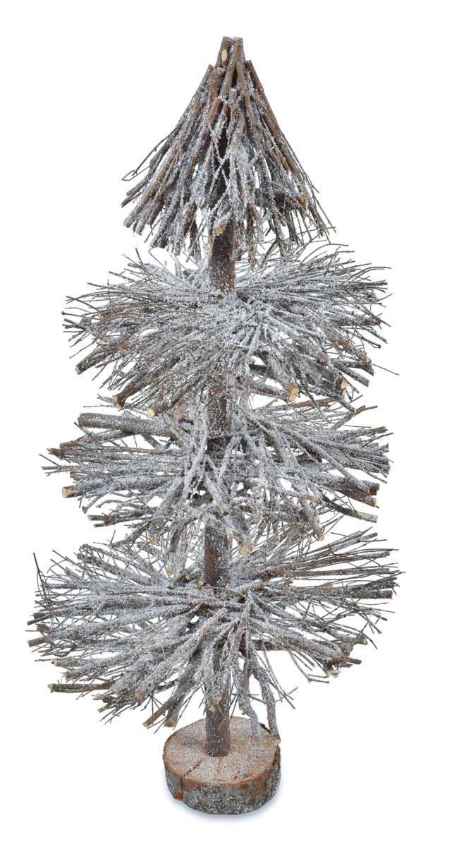Rustic Snow Covered  Xmas Tree Largel - Light White Wash With Glitter