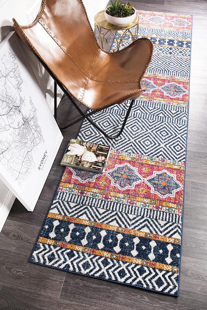Sabrina Multi Tribal Runner Rug 300x80cm