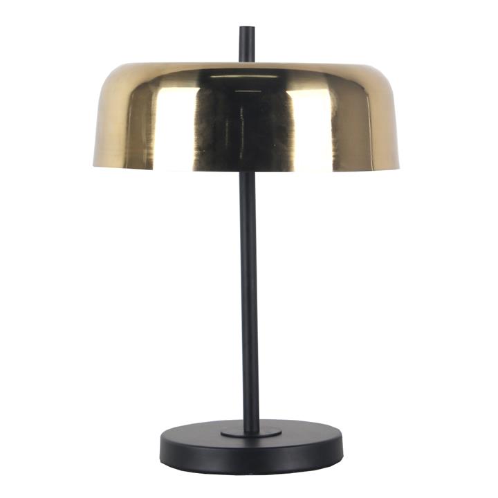 Sachs Table Lamp - Black w Brushed Brass Shade