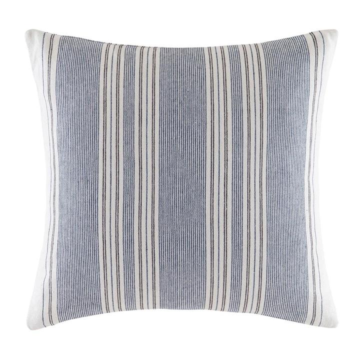 Salton Stripe Cushion - Blue Square