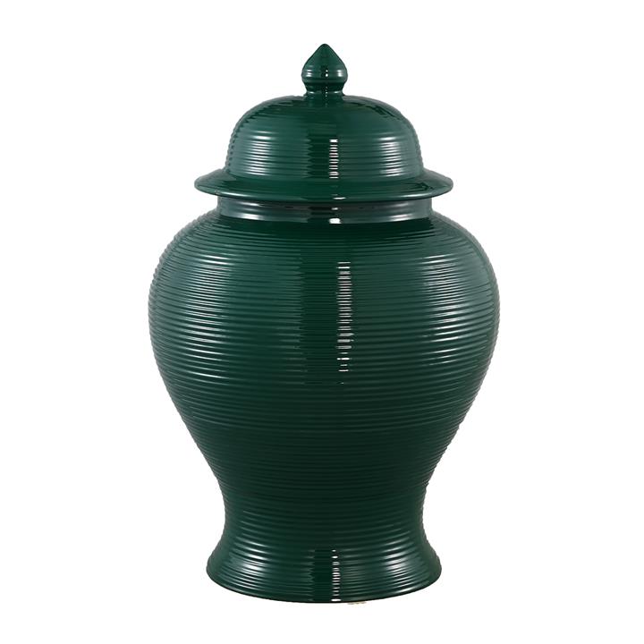 Salvador Temple Jar - Medium Forest Green