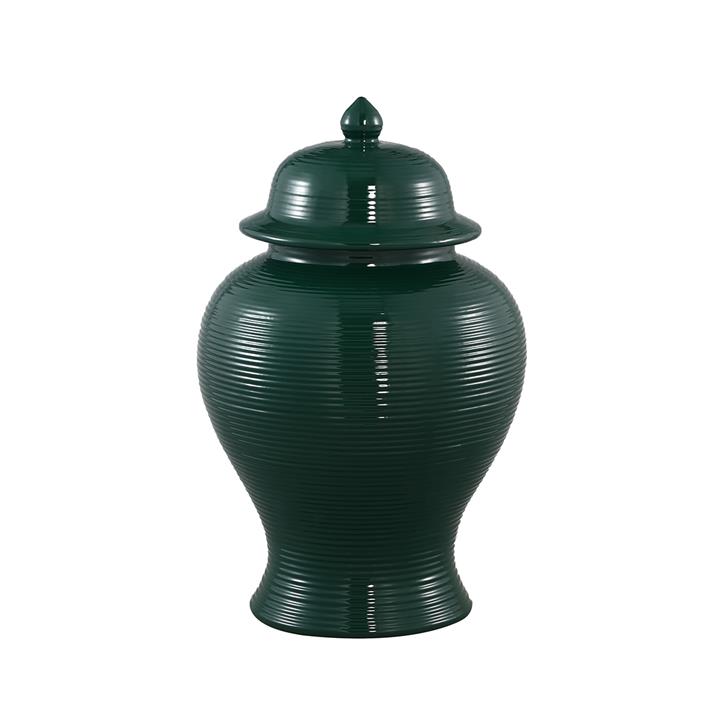Salvador Temple Jar - Small Forest Green
