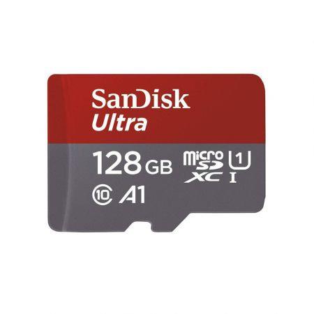 Sandisk Ultra 128GB Micro SDXC UHS-I Card with Adapter -  100MB/s U1 A1 - SDSQUAR-128G-GN6MA TF Card, Black