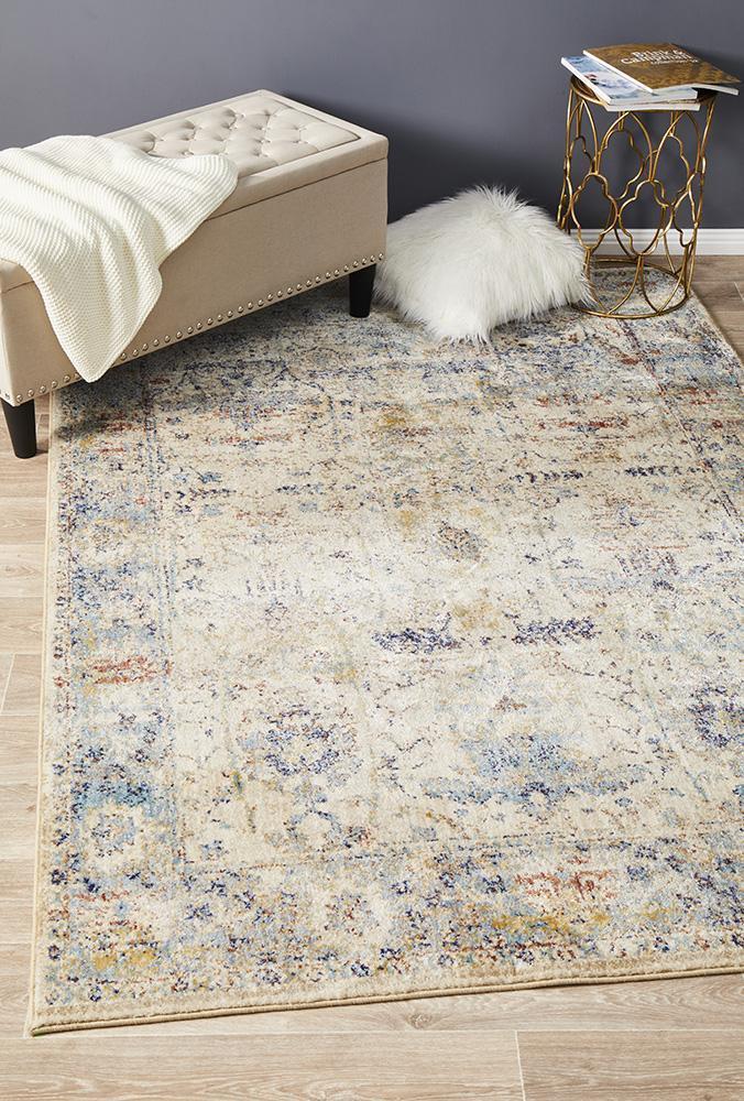 Sanremo Stunning Designer Rug Ivory Blue 400X300cm