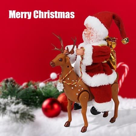 Santa Claus Riding Electric Deer Deer Cart Children's Toy Electric Riding Deer Santa Claus Christmas Gift