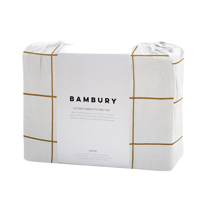 Sb Carrington Flannelette Sheet Set Ivory