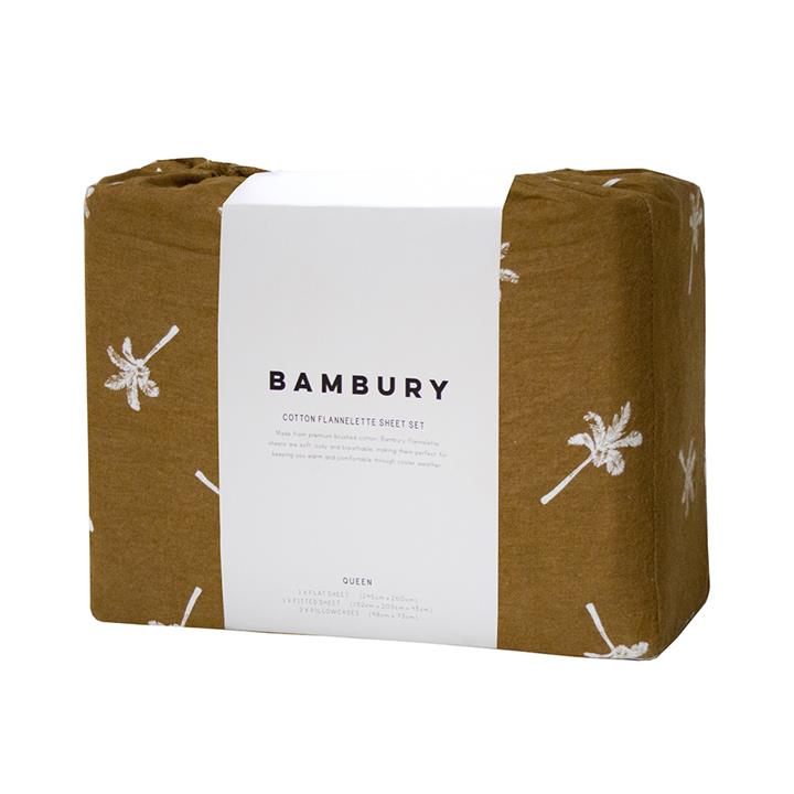 Sb Cocos Flannelette Sheet Set Tobacco