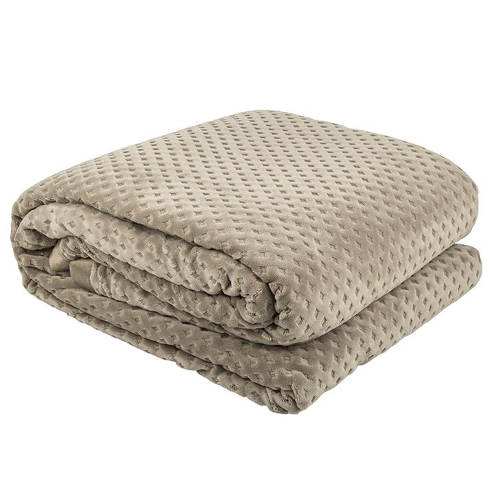 Sb Hotel Deluxe Polar Fleece Blanket Taupe