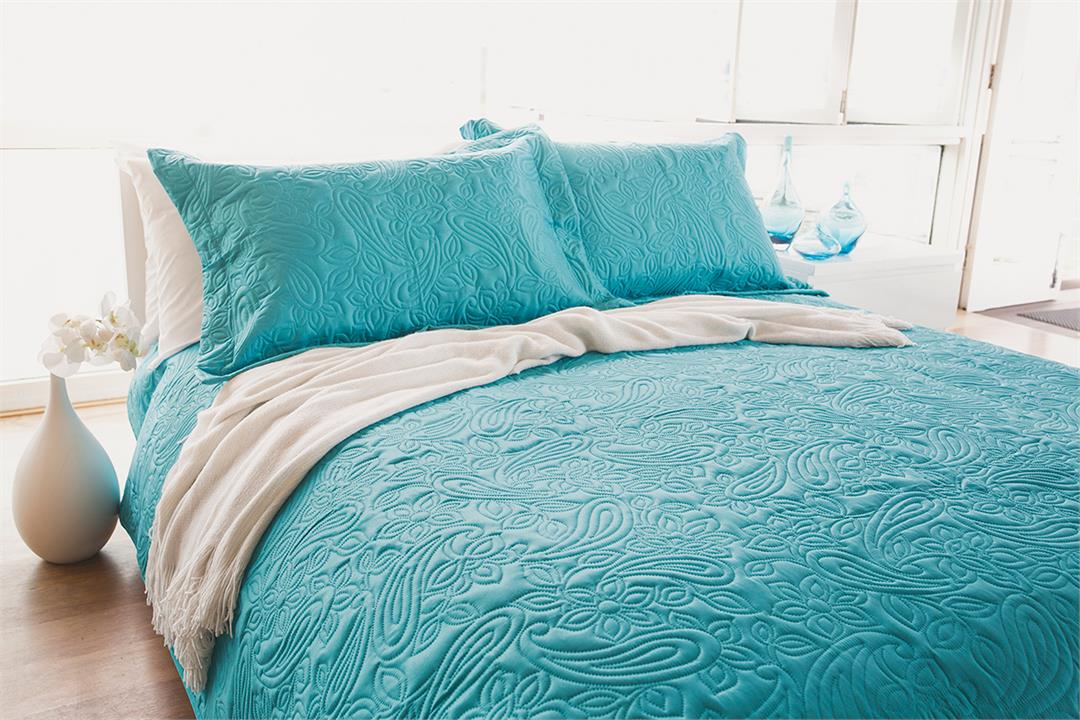 Sb/Db Paisley Coverlet Set Peacock