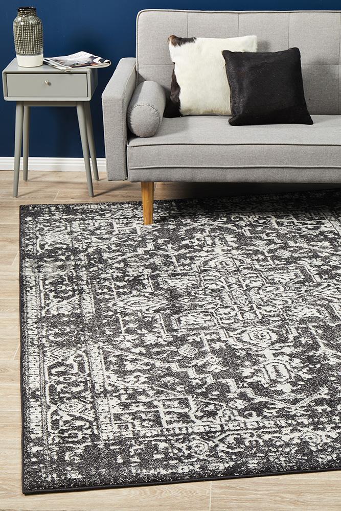 Scape Charcoal Transitional Rug 400x300cm