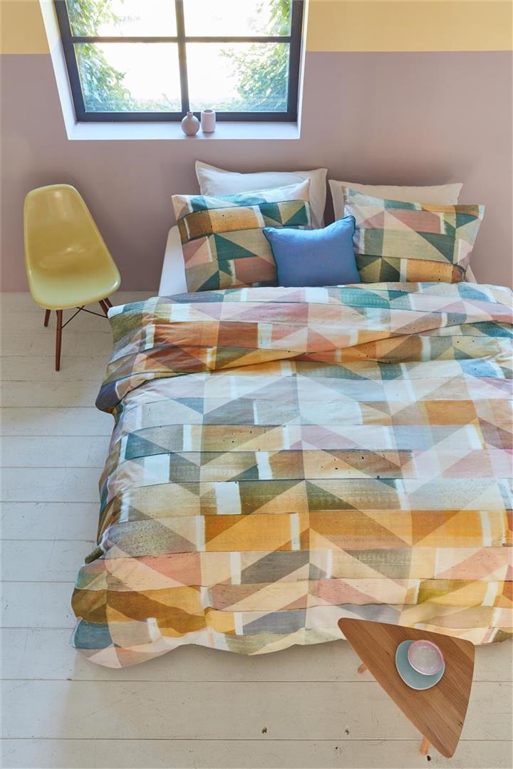 Scrapwood Multi Cotton Quilt Cover Set - King Bed