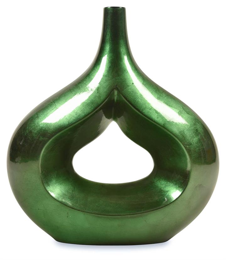 Sculpture Hole Vase Medium - Dark Green