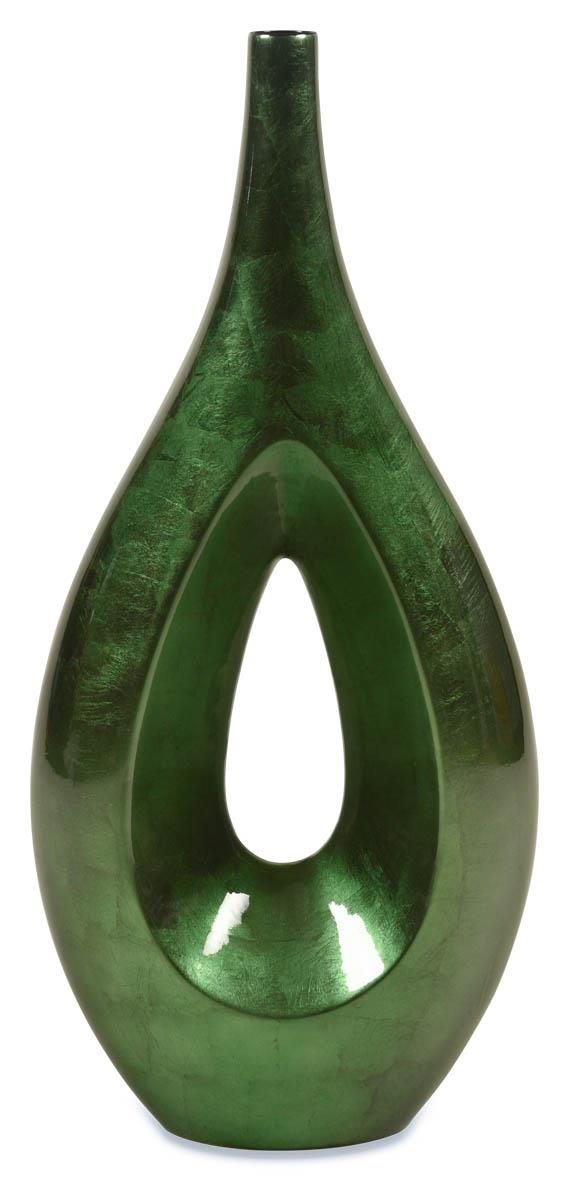 Sculpture Tall Vase - Dark Green