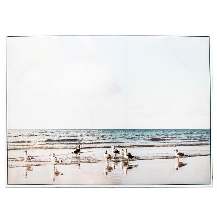 Seagulls On Shore Print 110x80