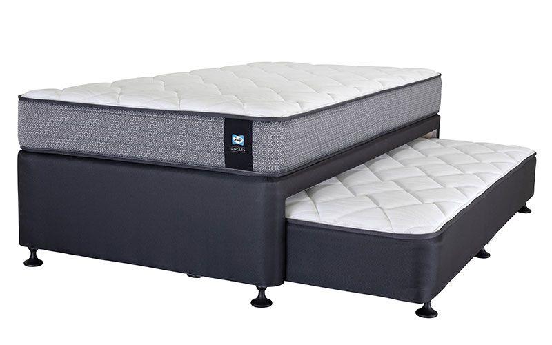Sealy singles quattro trundle bed with trent mattress