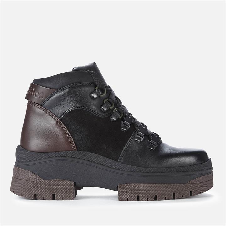See by Chloé Women's Aure Leather/Suede Hiking Style Boots - Black - UK 4