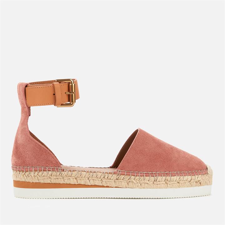 See By Chloé Women's Glyn Leather Espadrilles - Pink - UK 3