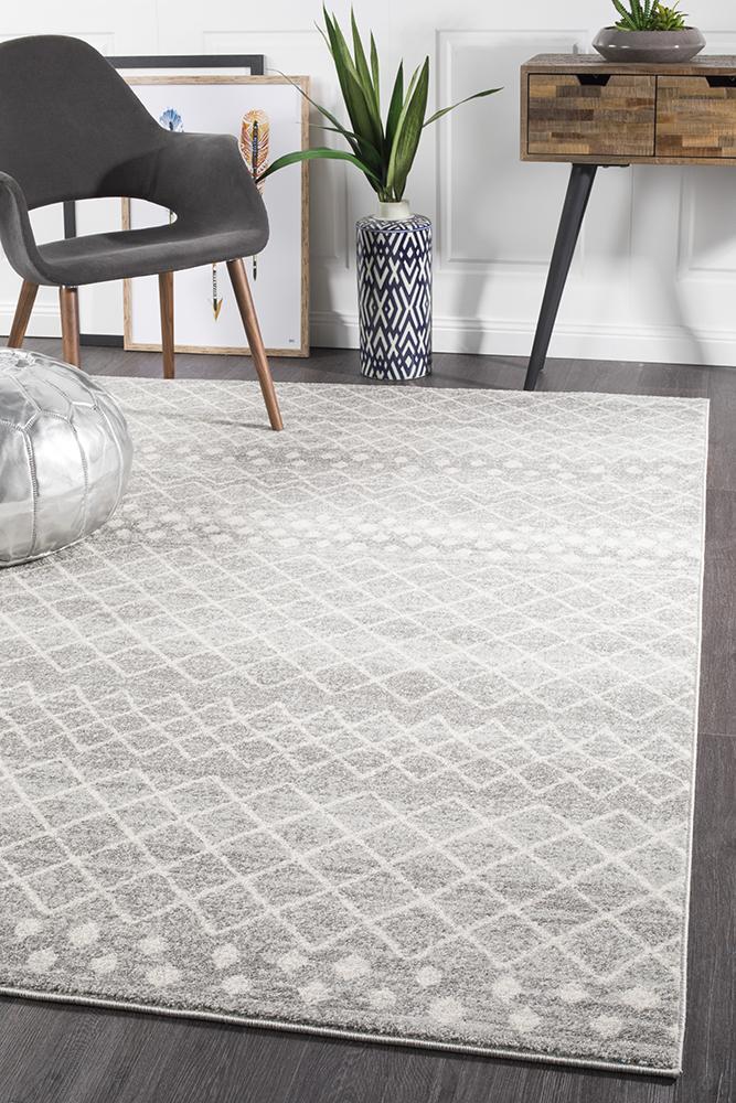 Selma Silver Tribal Rug 290x200cm
