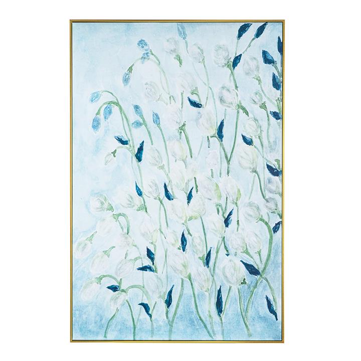 Serene Blue Flowers Wall Art