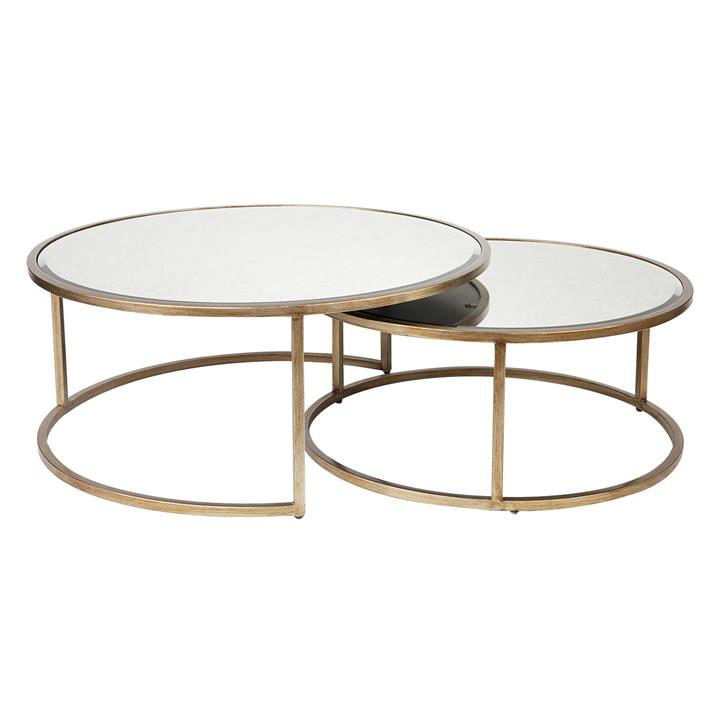 Serene Nesting Coffee Tables - Antique Gold