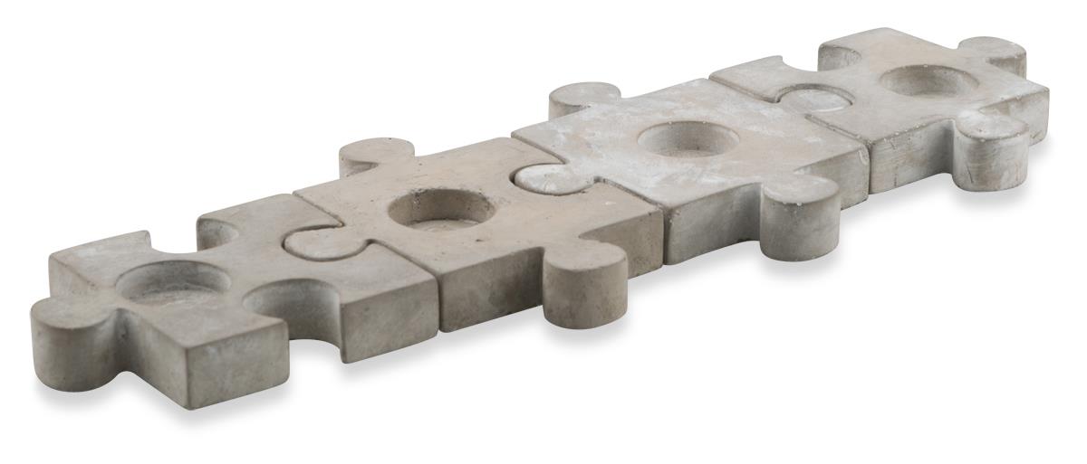 Set of 4 Concrete PPuzzle T Lite Holders