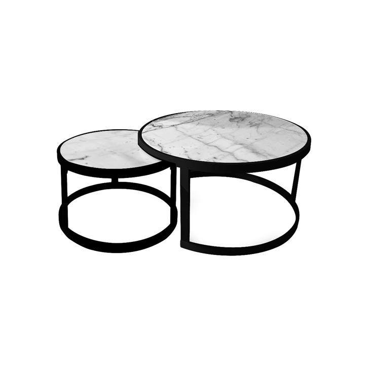Set of Leonardo Nest Table in Black