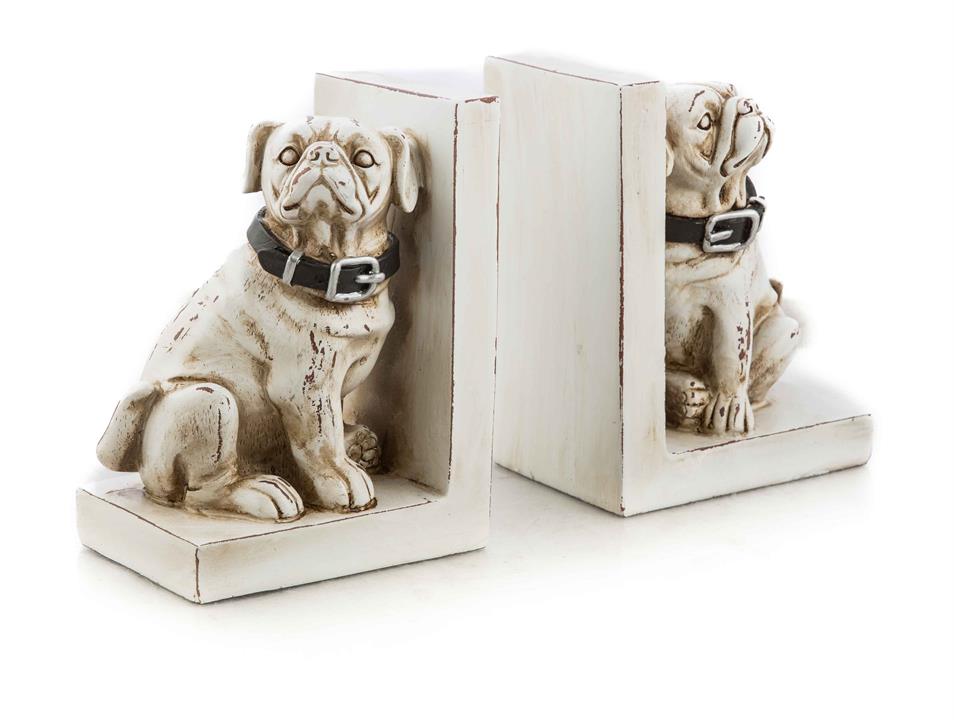 Set of Polyresin Dog Bookends