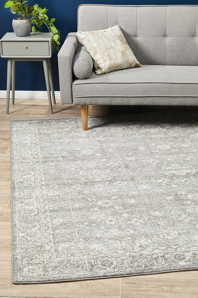 Shine Silver Transitional Rug 400x300cm