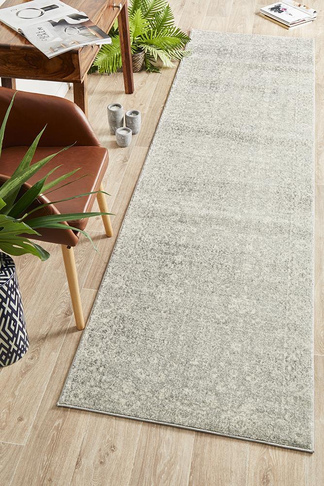 Shine Silver Transitional Rug 500x80cm
