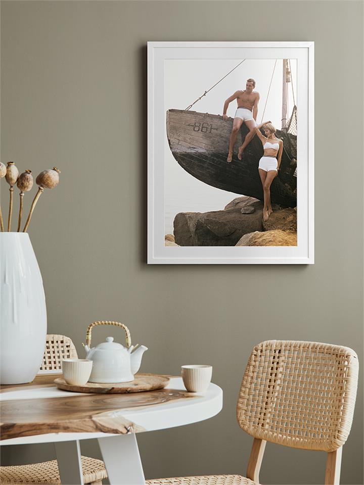 Shipwrecked - Frame Oak - With Mat - 84x105 - Portrait