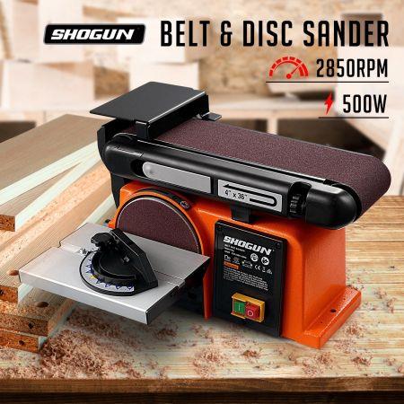 SHOGUN 500W Belt Disc Sander Power Tool Linisher Machine Grinder Bench Sanding 4x36
