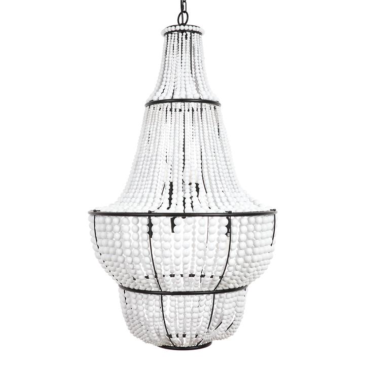Sierra Beaded Chandelier - Black/White