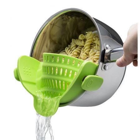Silicone Pan Strainer For Draining Liquid